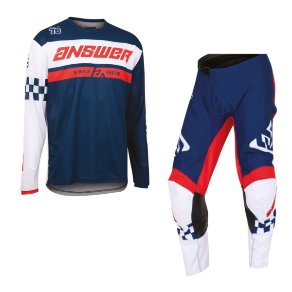 Answer Racing Answer arkon octane motocross pant & jersey kit navy/white